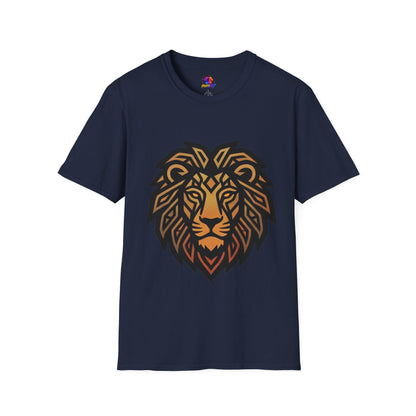 Lion Head T-Shirt — Geometric Tribal Lion Graphic Tee
