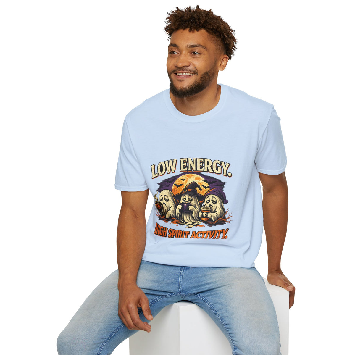 Halloween Low Energy High Spirit Unisex Softstyle T-Shirt