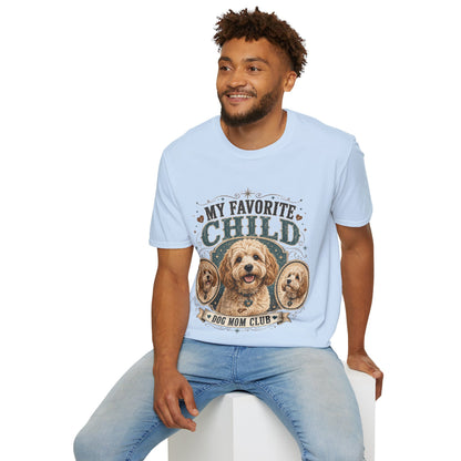 My Favorite Child Dog Mom T-Shirt — Cute Doodle Portrait Pet Lover Tee