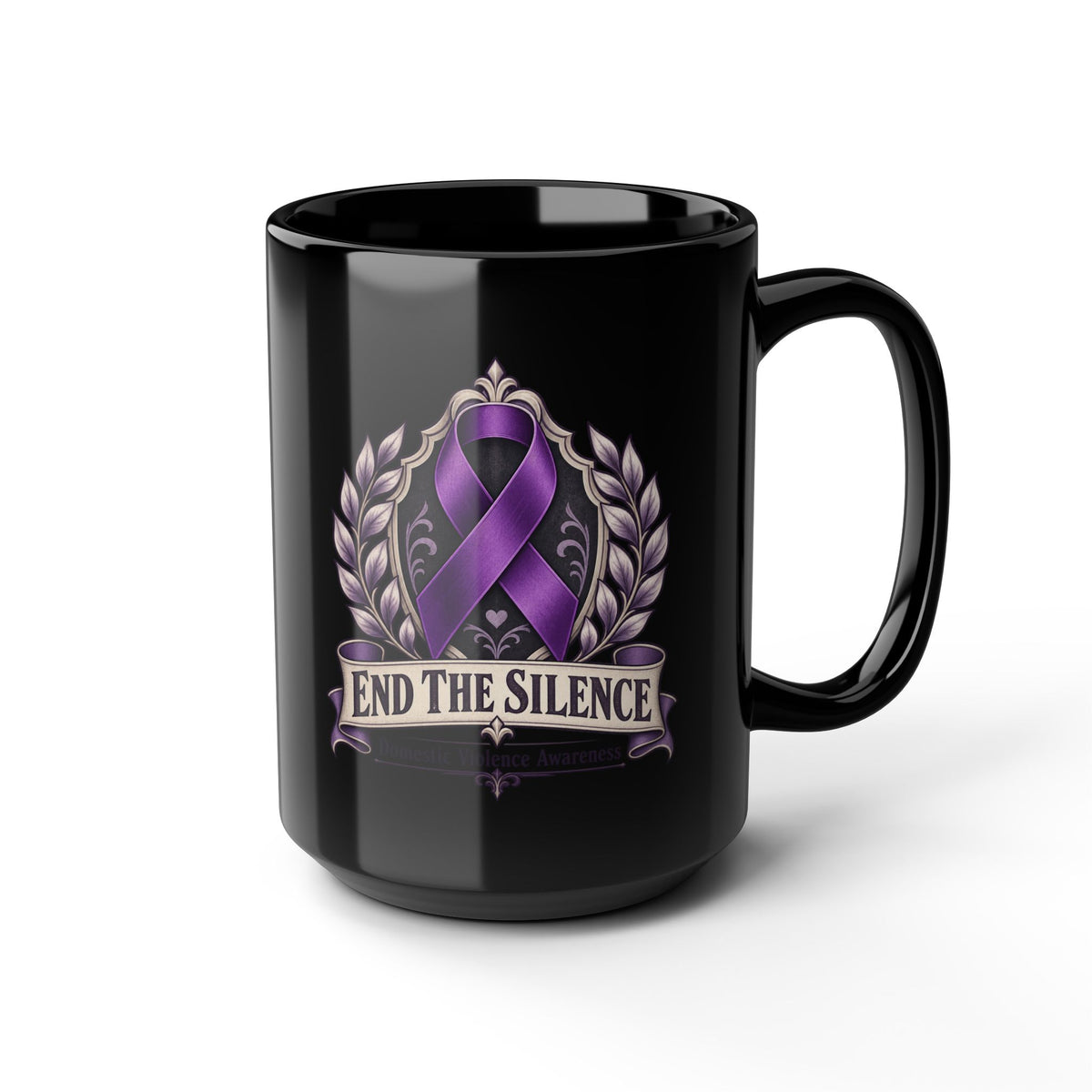End the Silence Purple Domestic Violence Awareness Ribbon Mug