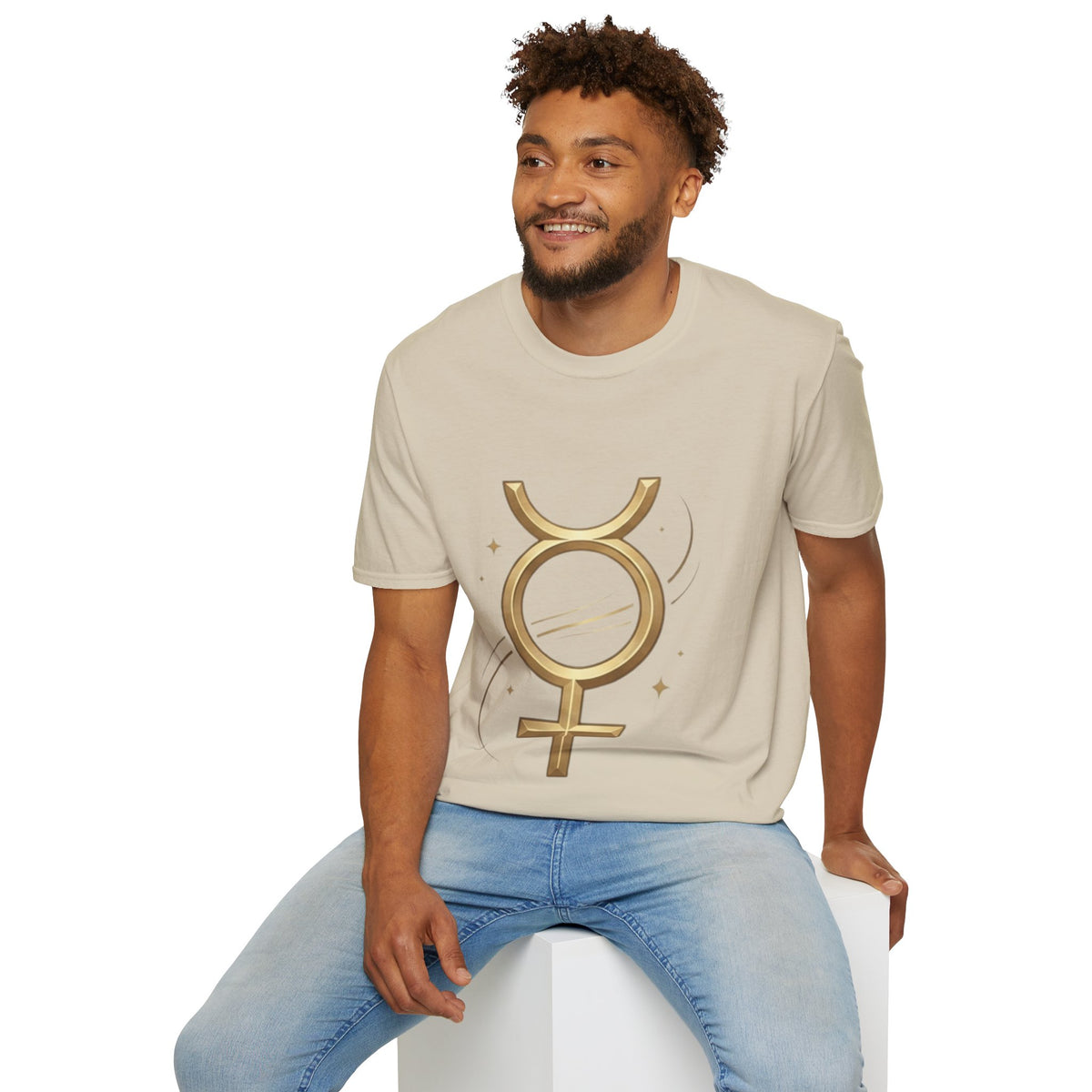 Virgo Zodiac  Mercury Astrology T-Shirt — Gold  Symbol Zodiac Tee