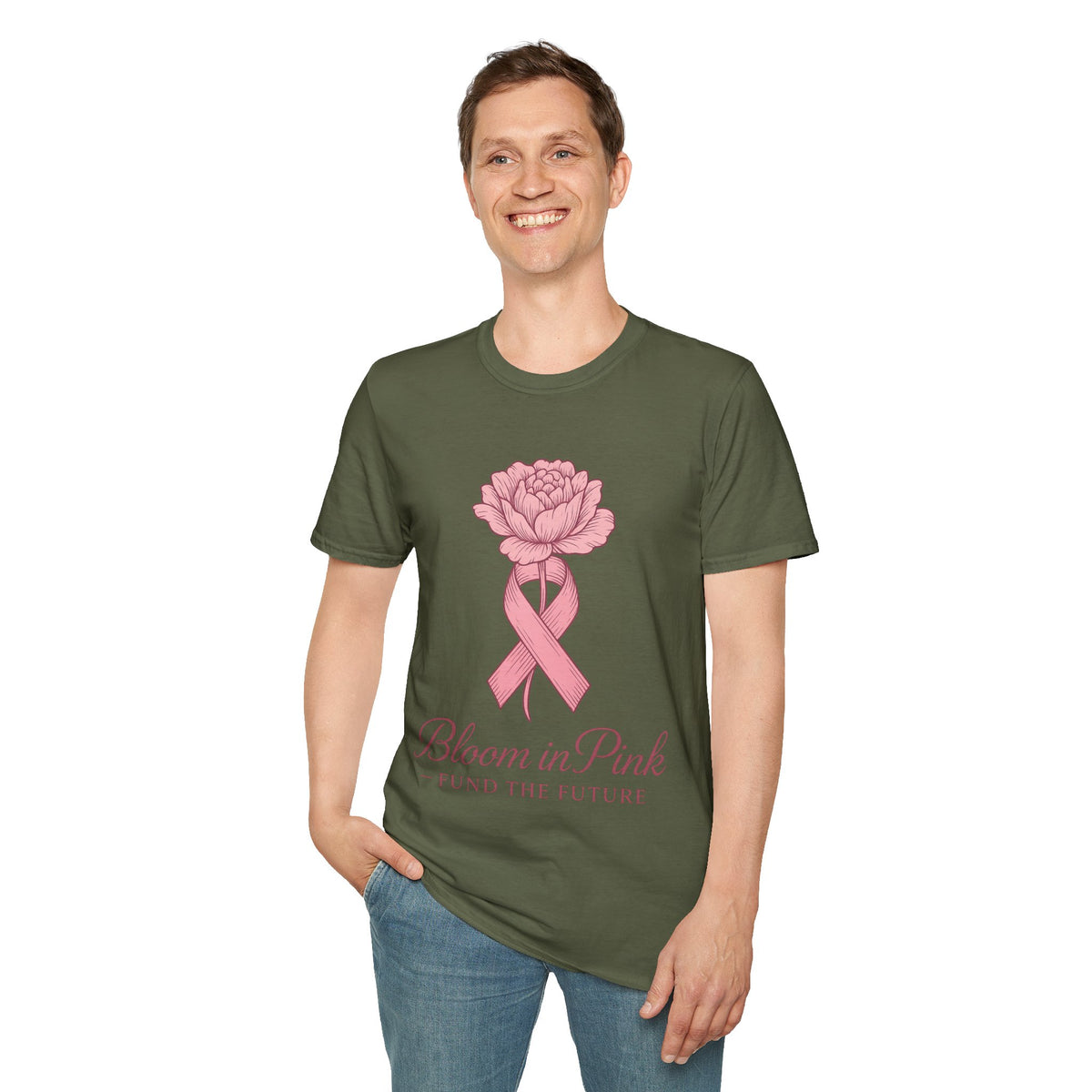 Bloom In Pink Ribbon Rose Graphic Tee, Elegant Breast Cancer Awareness T-Shirt - Trending Now - September 2026