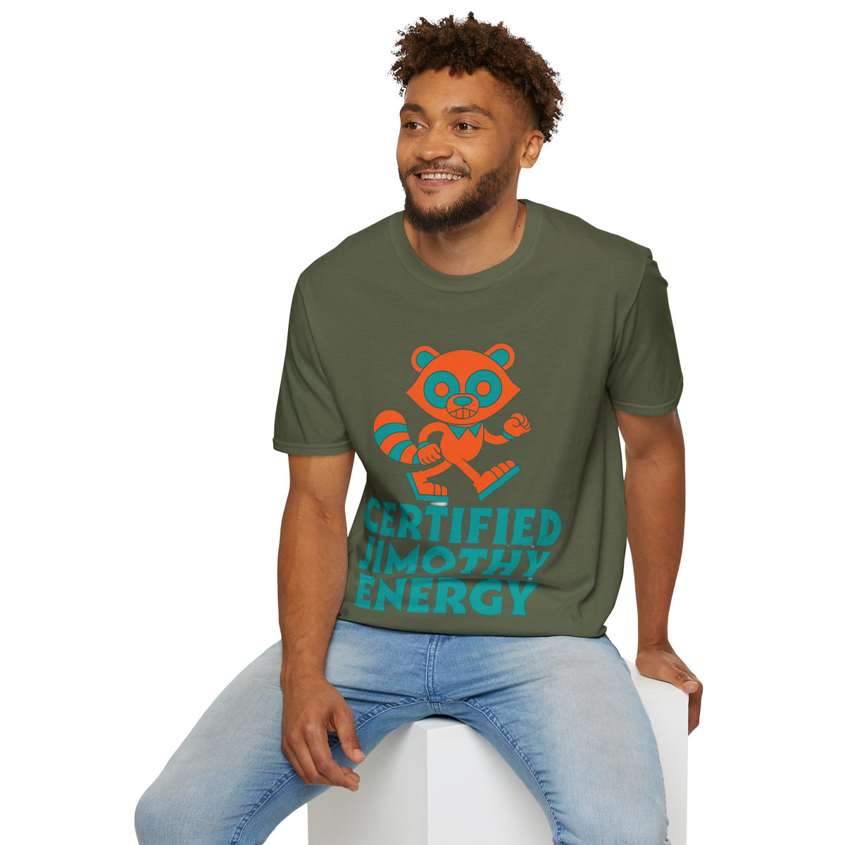 T-Shirt — Certified Jimothy Energy Cute Raccoon Graphic Tee - Trending Now - August 2026