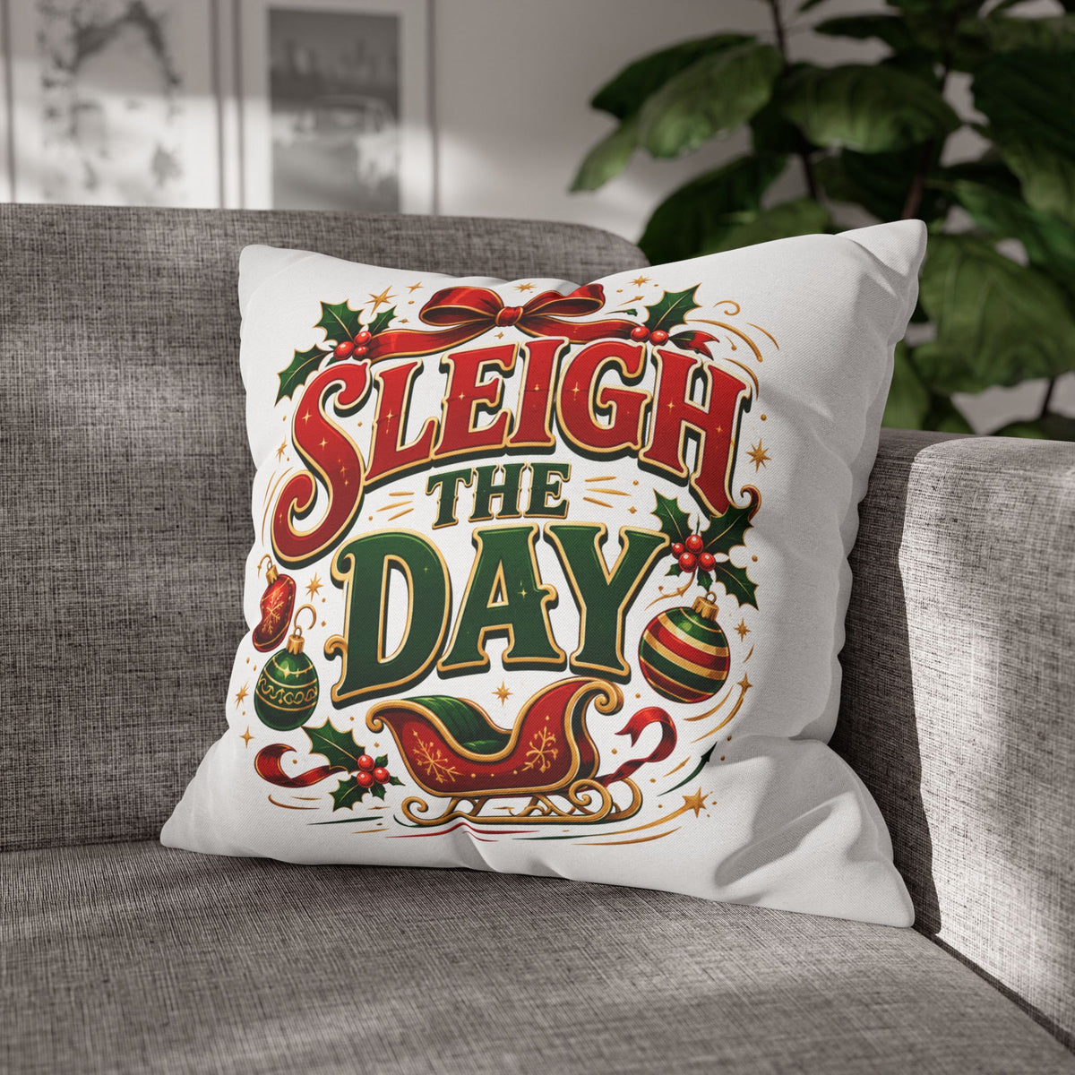 Christmas Sleigh the Day Christmas Pillowcase