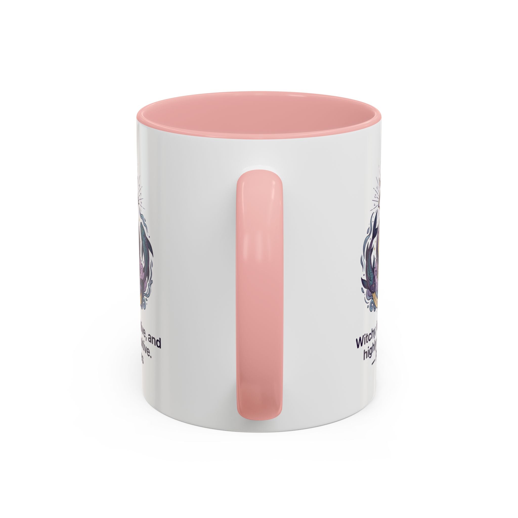 Pisces Witchy Accent Mug — "Witchy, intuitive, and highly sensitive" Astrology Coffee Cup (11/15oz)