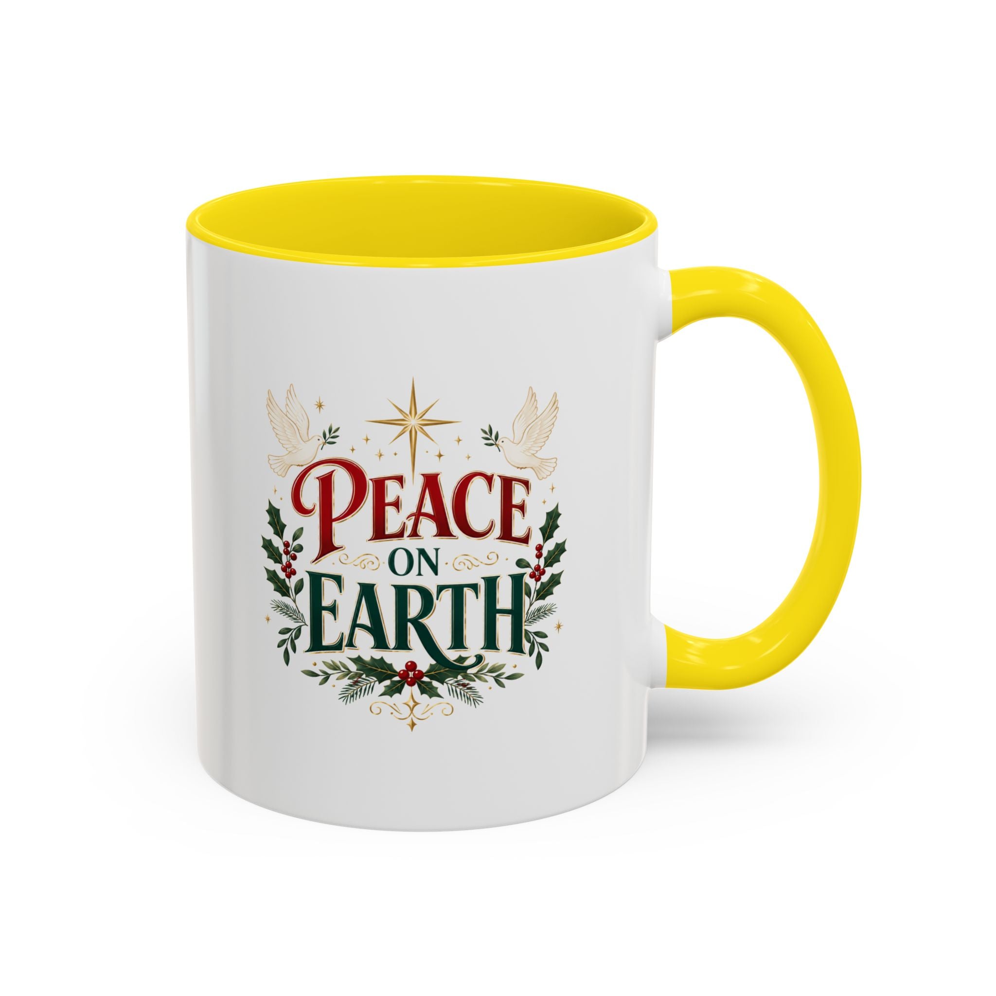 Peace on Earth Coffee Mug — Holiday Christmas Accent Mug