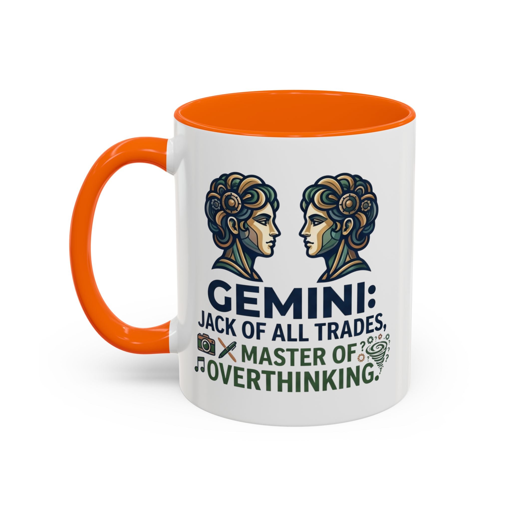 Gemini Coffee Mug – “Jack of All Trades, Master of Overthinking” Zodiac Accent Mug