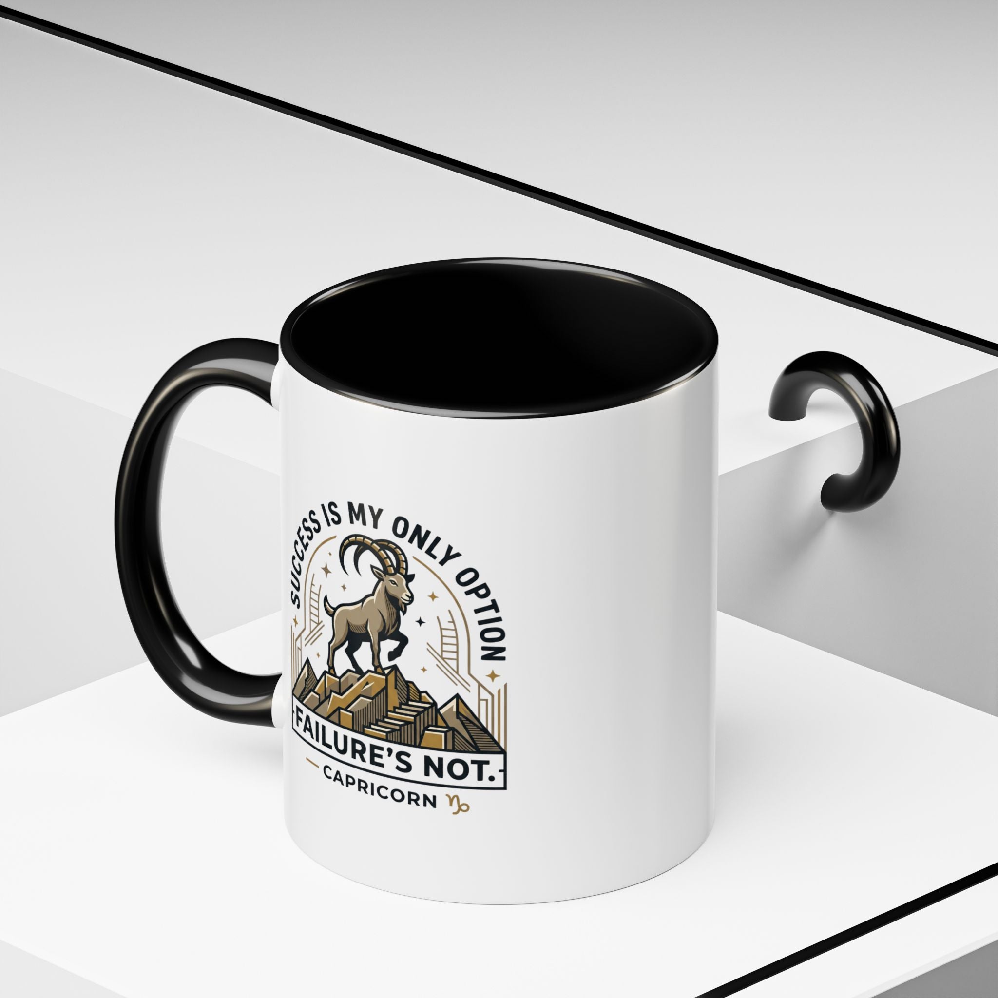 Capricorn Coffee Mug – "Success Is My Only Option, Failure's Not" Zodiac Gift