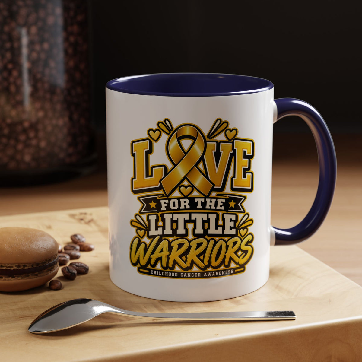 Coffee Mug — "Love for the Little Warriors" Childhood Cancer Awareness Accent Mug