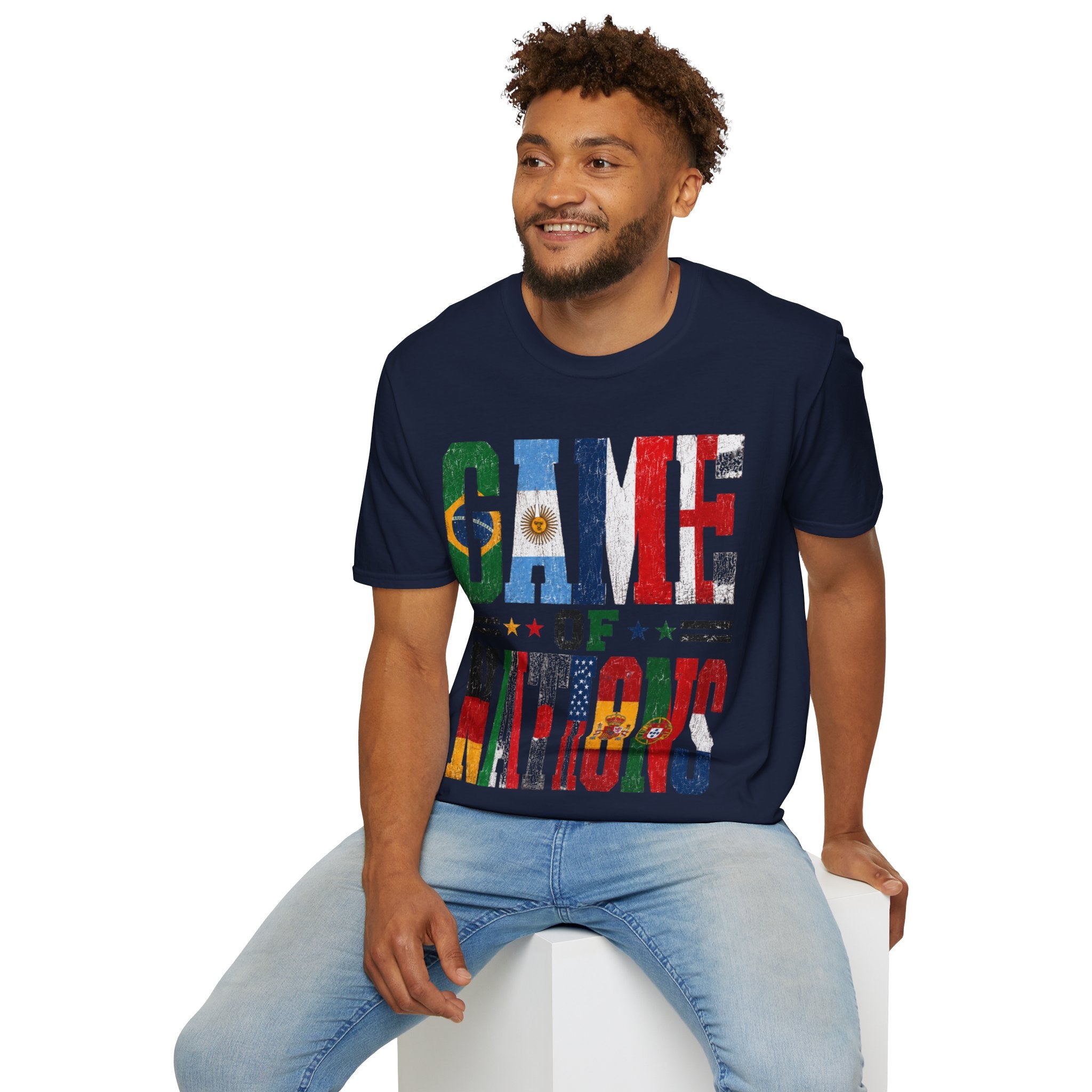 FIFA World Cup 2026 T-Shirt — 'Game of Nations' Vintage Flag Soccer Graphic Tee