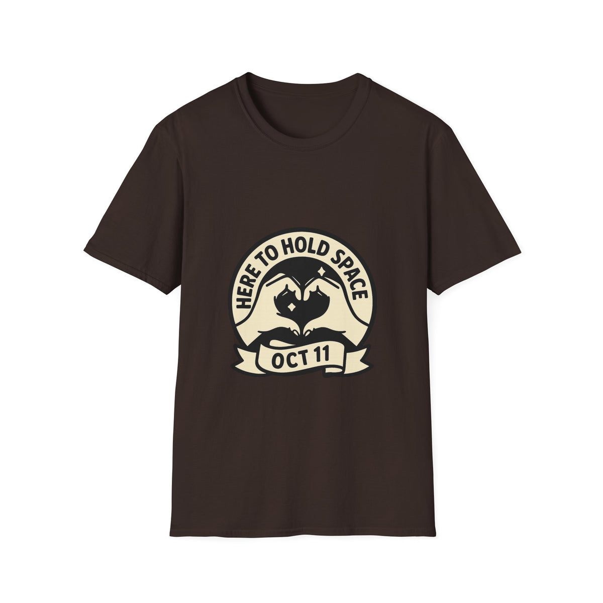 Sea Turtle Rescue Badge T-Shirt — "Here to Hold Space" Oct 11 - Trending Now - October 2026