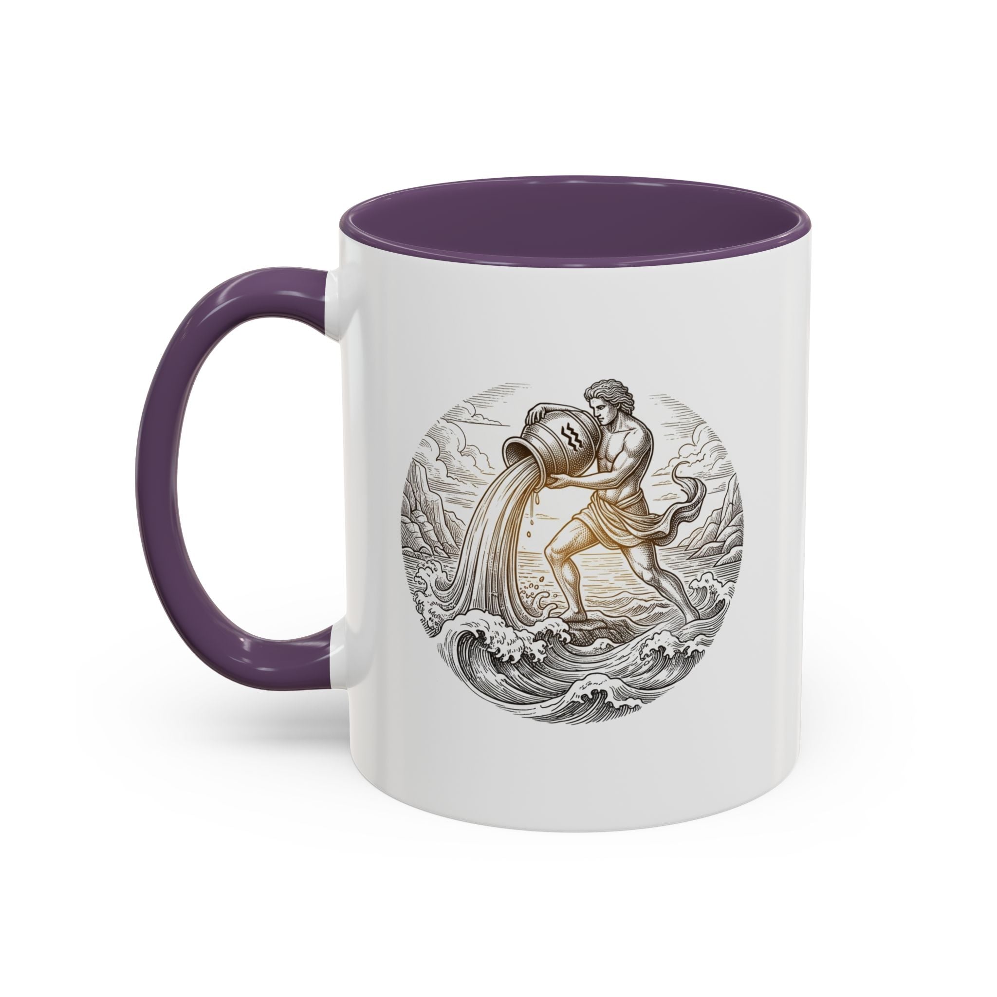 Aquarius Zodiac Coffee Mug — Astrology Sign Accent Mug
