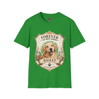 Dog Memorial T-Shirt — "Forever My Best Friend" Personalized Golden Retriever Tribute