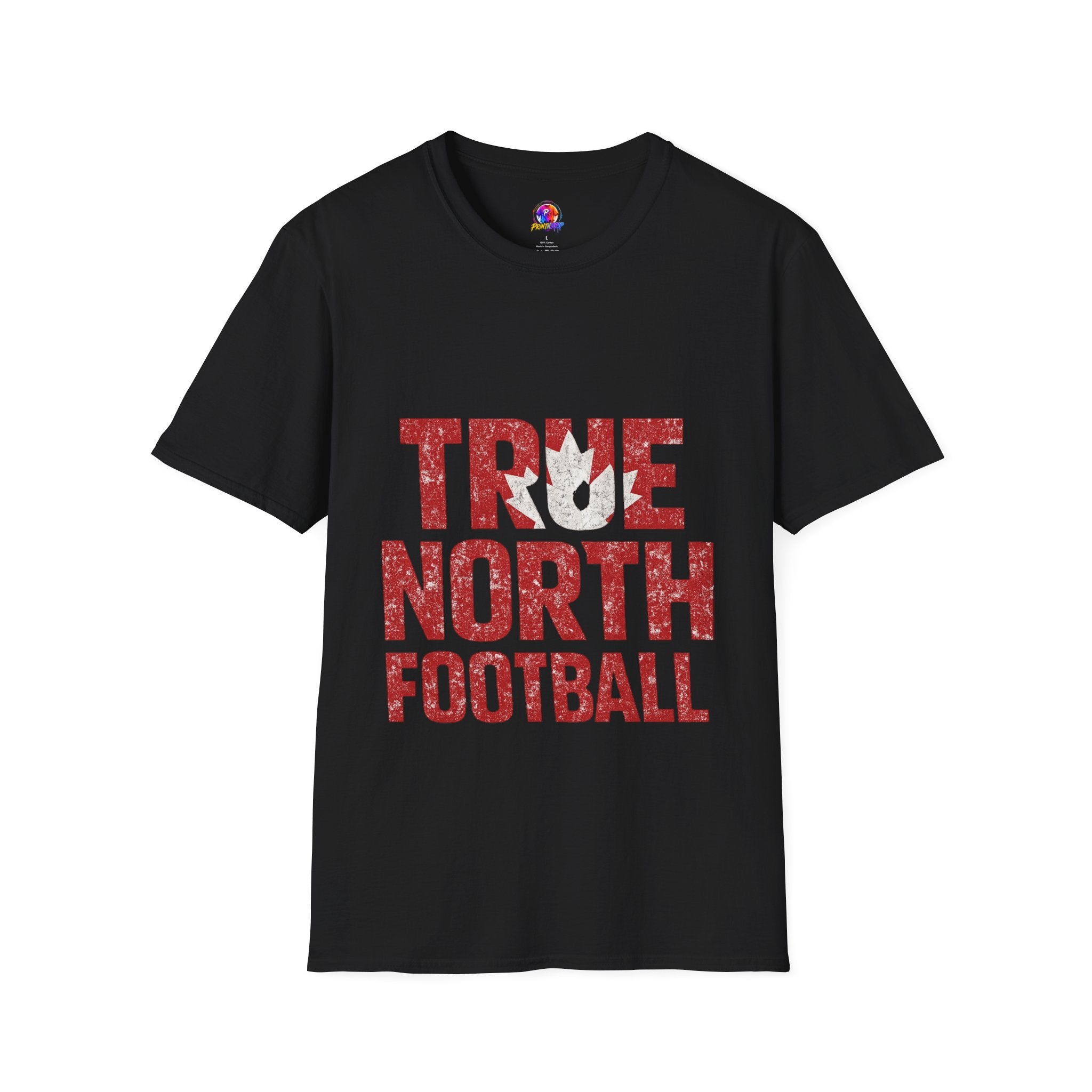 Canada True North Football T-Shirt — Vintage Canadian Maple Leaf Team Tee