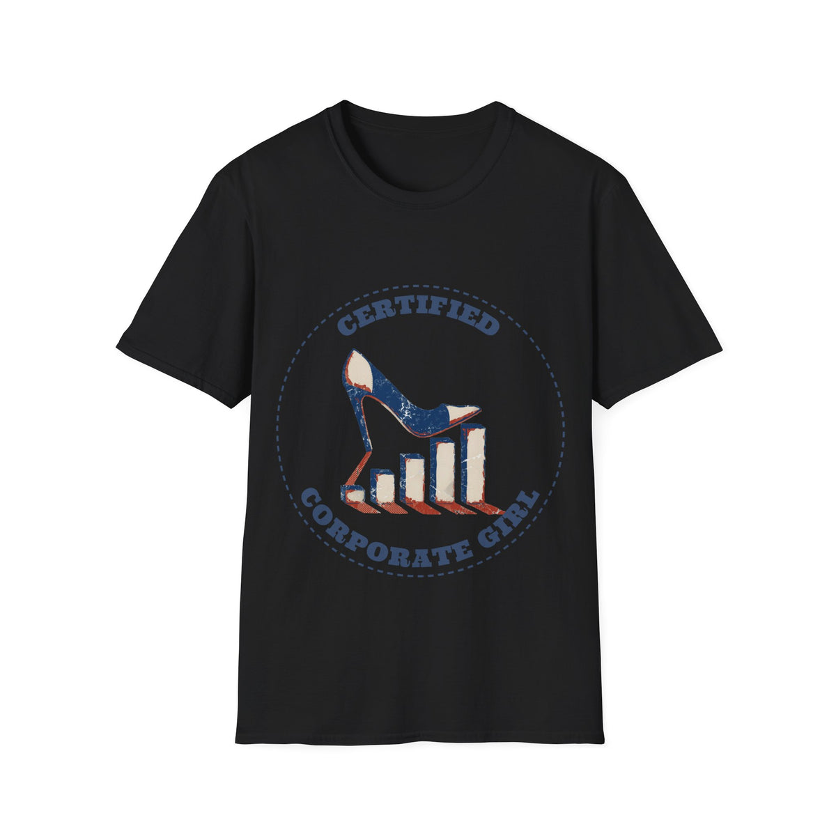Certified Corporate Girl Retro Badge Tee - Funny Office Humor Graphic T-Shirt - Trending Now - September 2026
