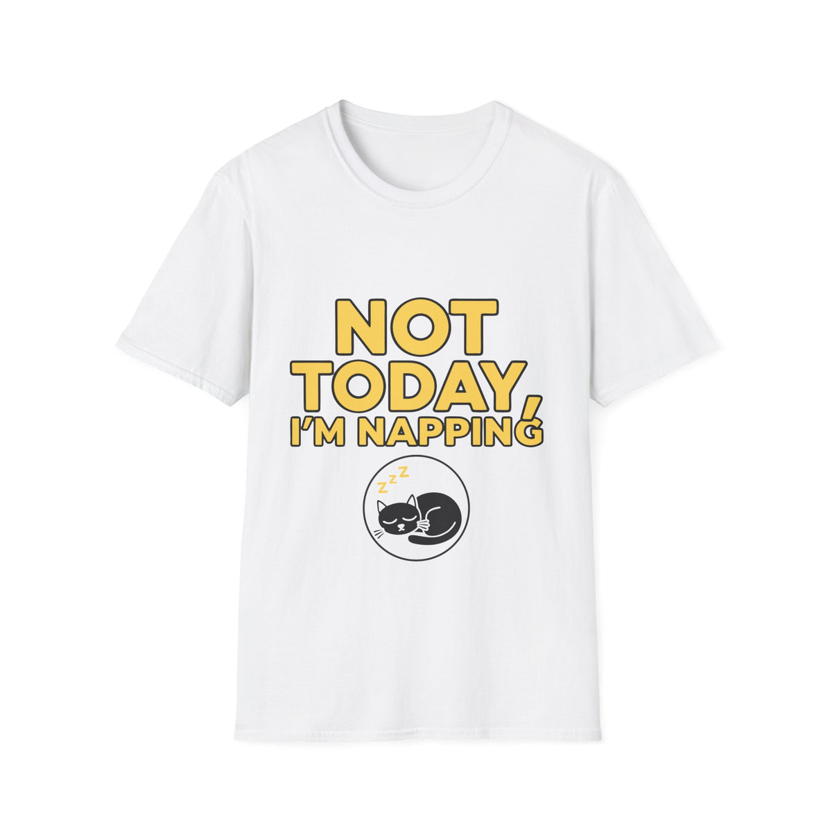 Not Today I'm Napping Sleeping Cat T-Shirt - Funny Lazy Animal Graphic Tee - Trending Now - September 2026