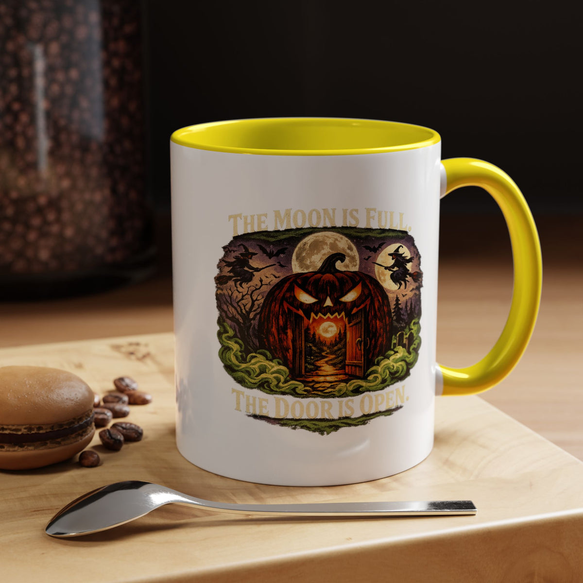 Halloween  The Moon Is Full Accent Coffee Mug