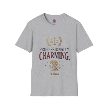 Professionally Charming Libra T-Shirt — Zodiac Scales Astrology Tee