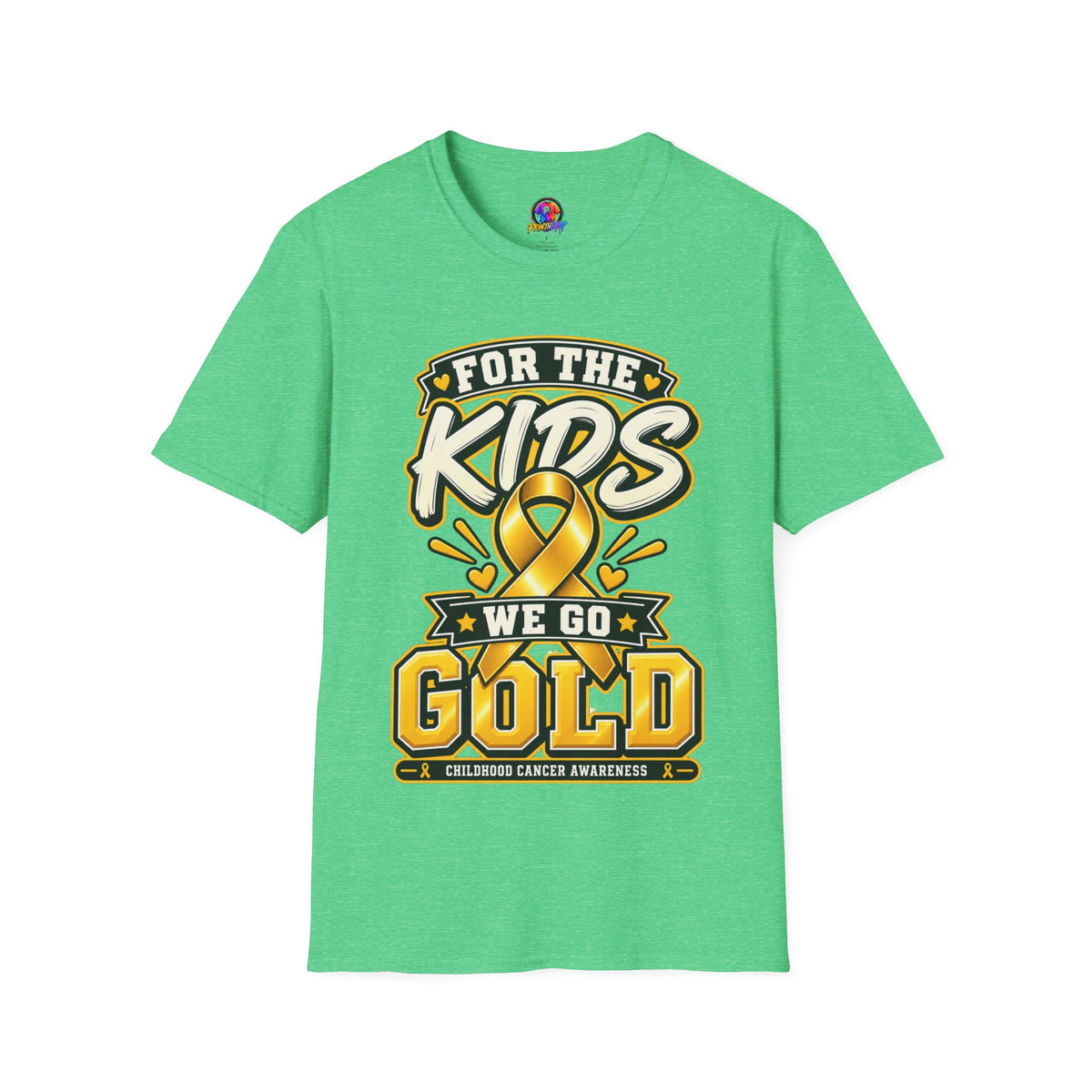 Kids Childhood Cancer Awareness T-Shirt — "For the Kids We Go Gold"