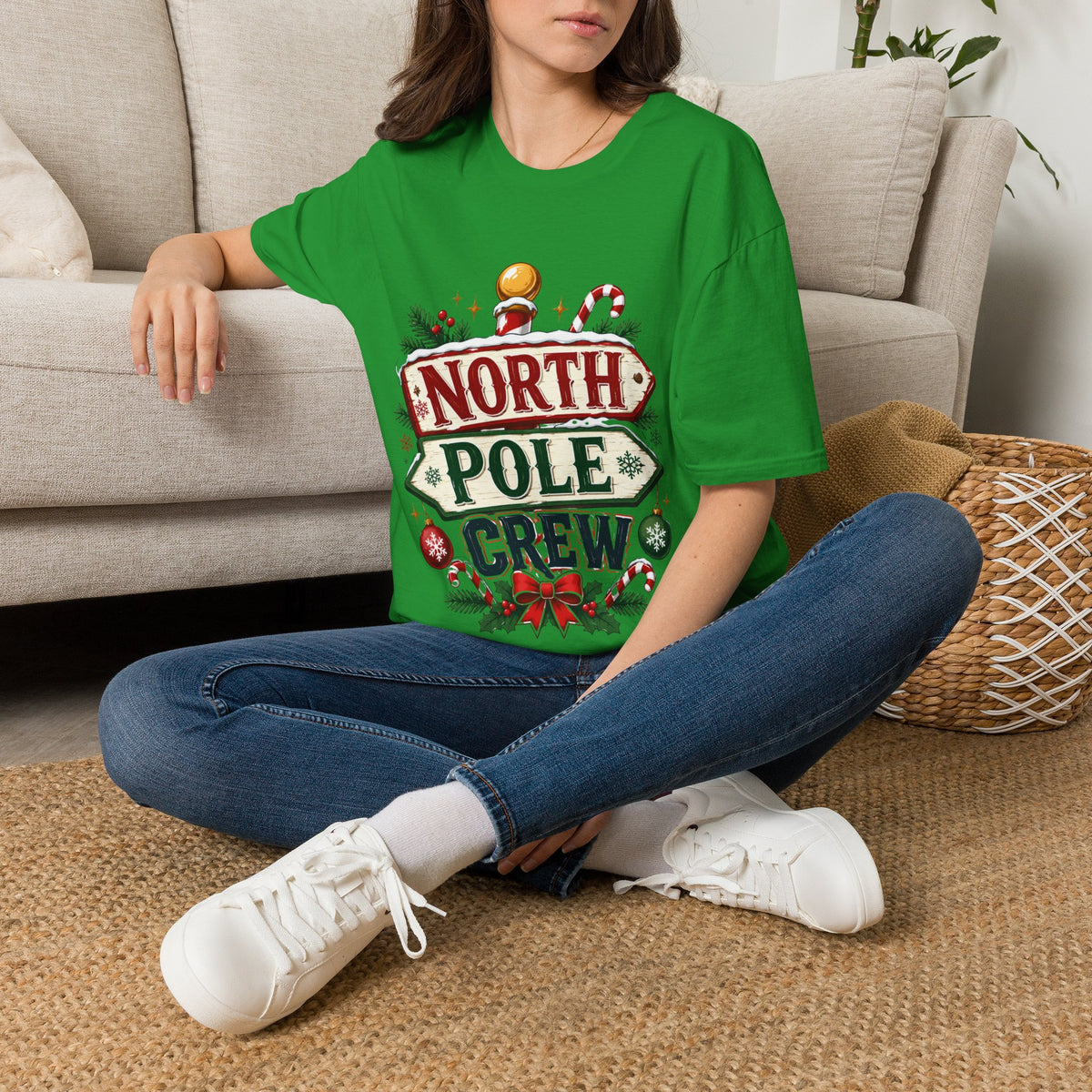 T-Shirt — North Pole Crew Christmas Holiday Graphic Tee