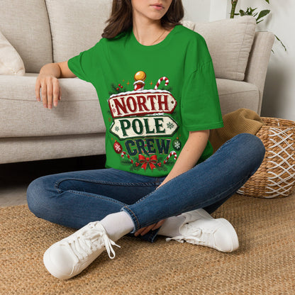 T-Shirt — North Pole Crew Christmas Holiday Graphic Tee