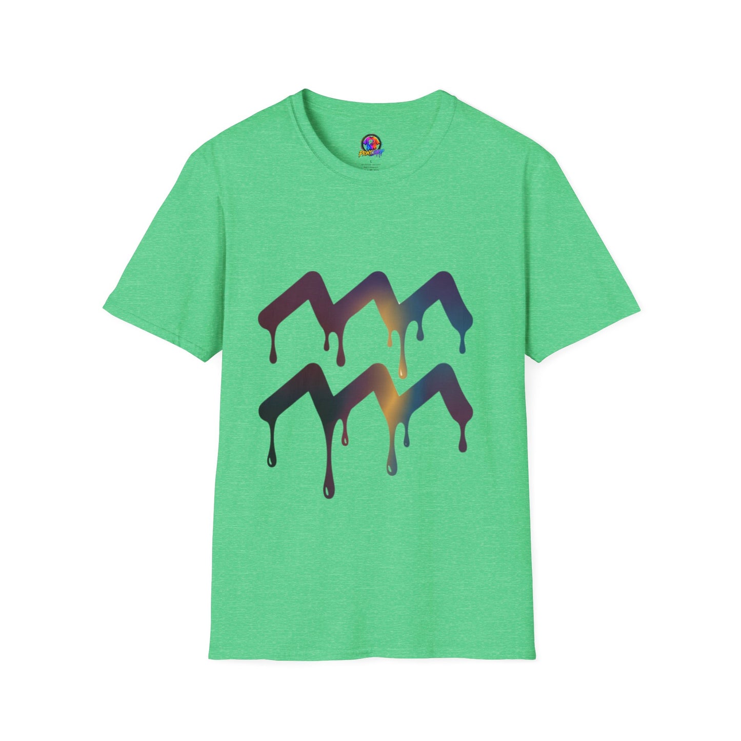 Dripping Mountain Graphic Tee — Vaporwave Sunset T-Shirt