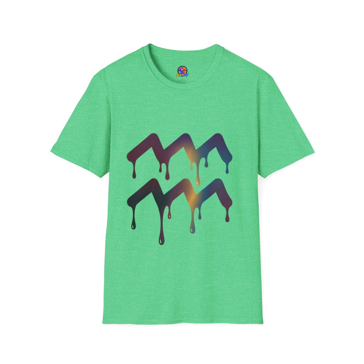 Dripping Mountain Graphic Tee — Vaporwave Sunset T-Shirt