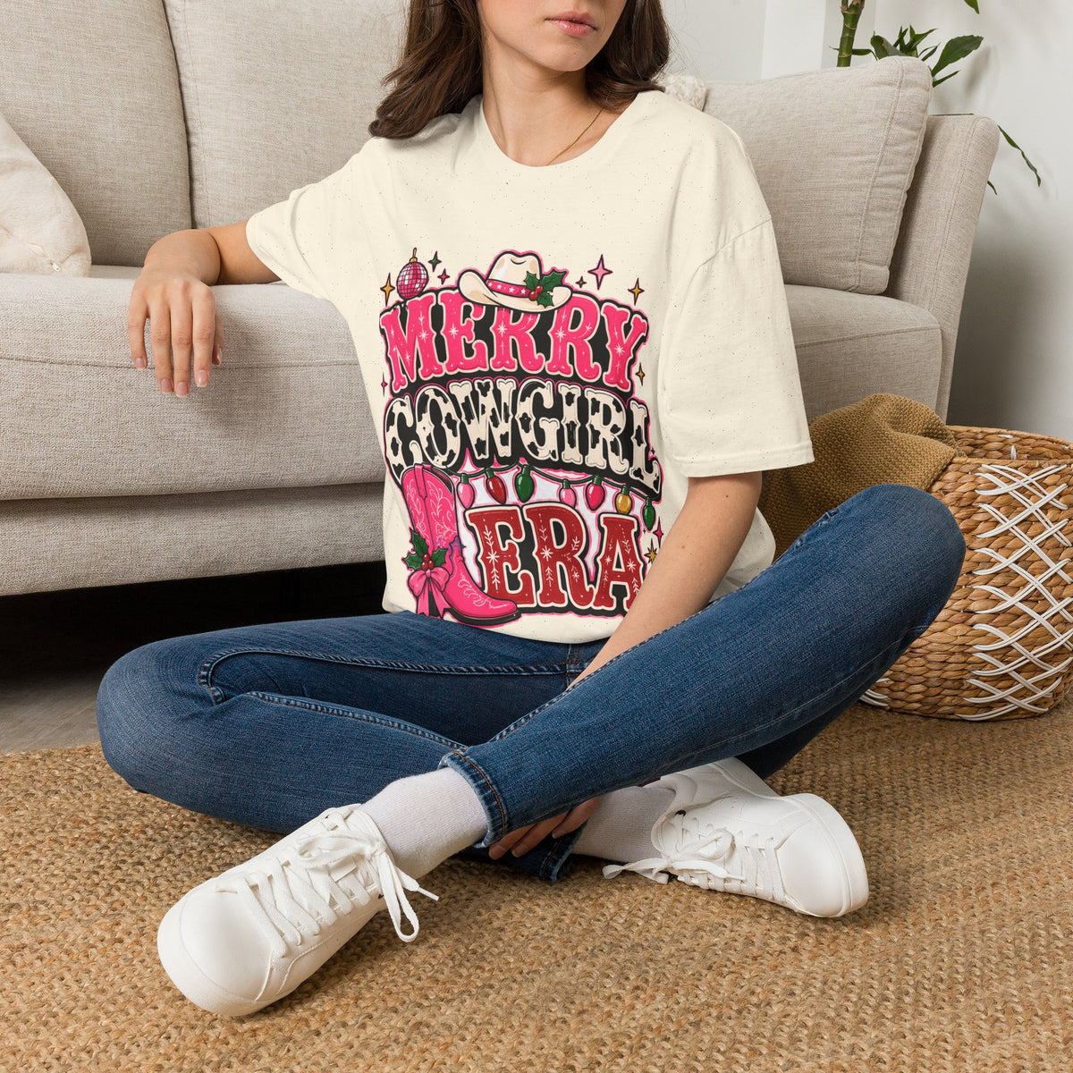 Merry Cowgirl Christmas T-Shirt