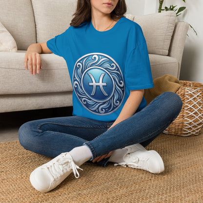 Pisces Zodiac T-Shirt – Blue Water Sign Astrology Tee