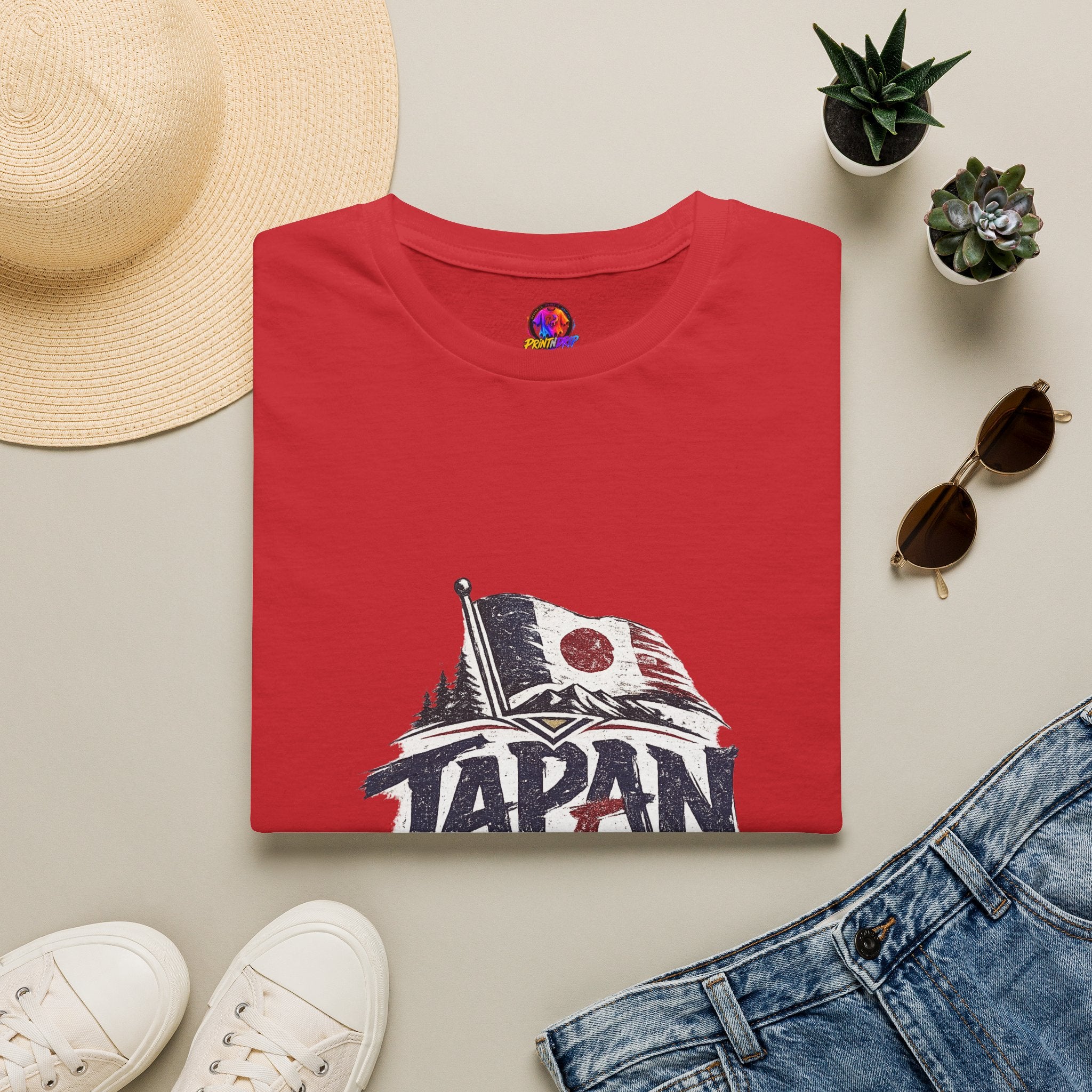 Japan Soccer T-Shirt – Vintage Flag & Crest Football Tee