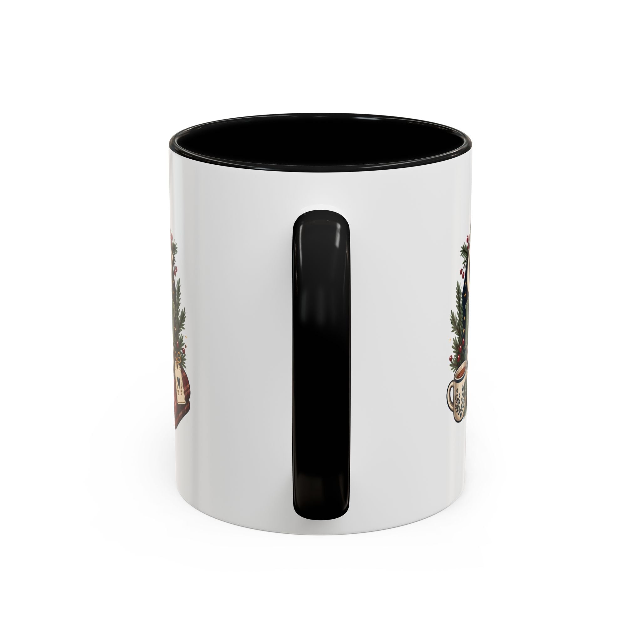 Modern Day Christmas Cozy Reset Season Mug — Holiday Coffee Cup with Blanket & Tea Tag Design
