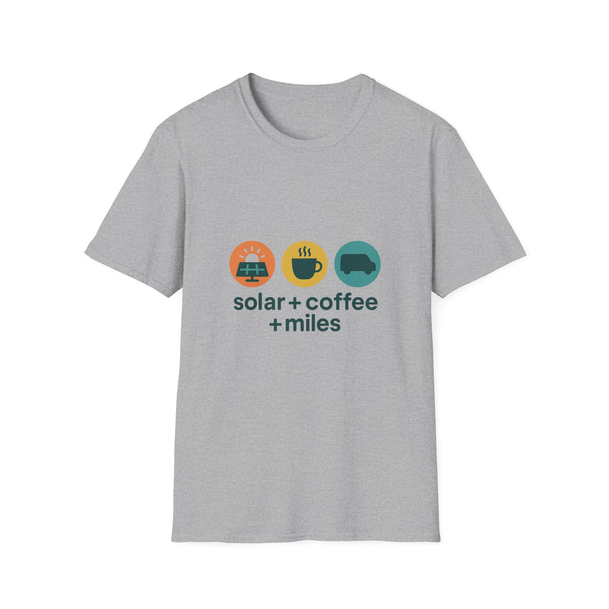 Minimalist Coffee & Camper Icons T-Shirt — Cozy Road Trip Vibes - Trending Now - August 2026