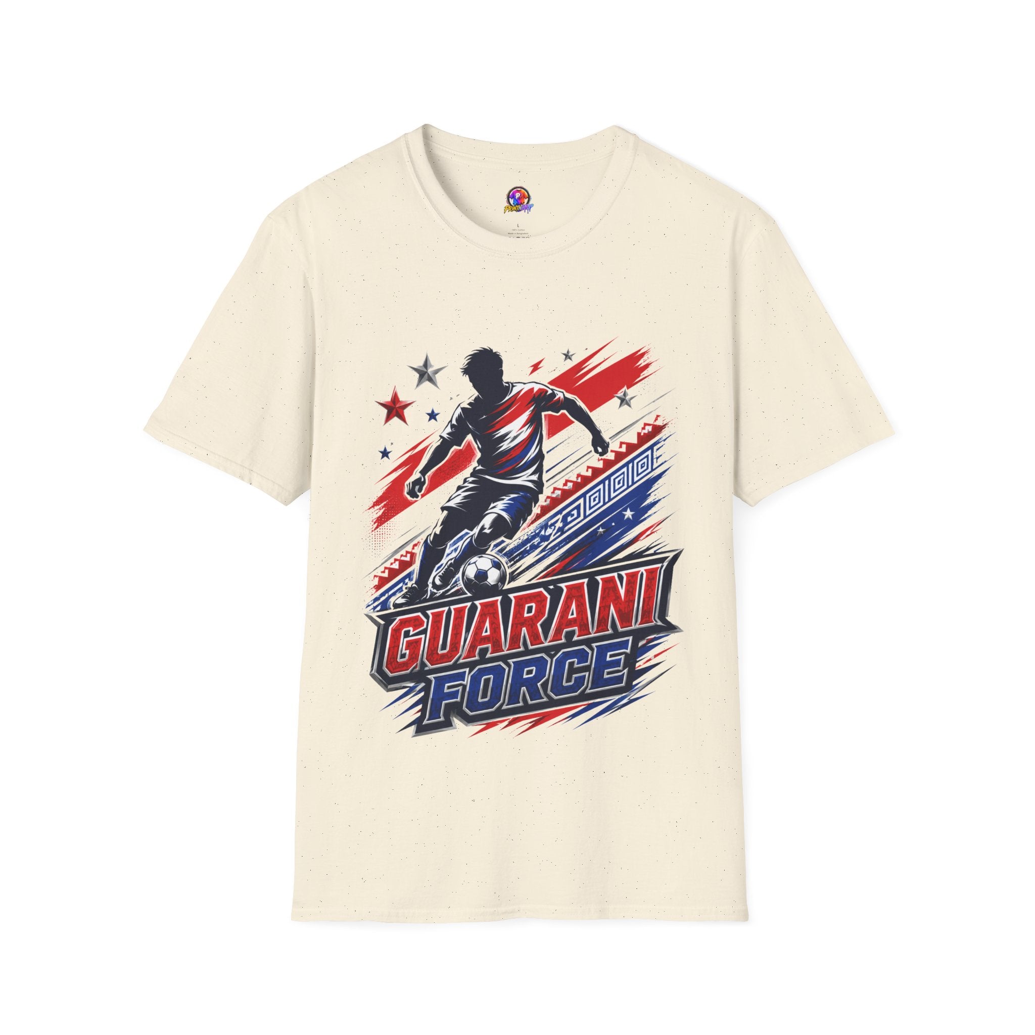 Paraguay Guarani Force Soccer T-Shirt — Red, White & Blue Futbol Fan Tee