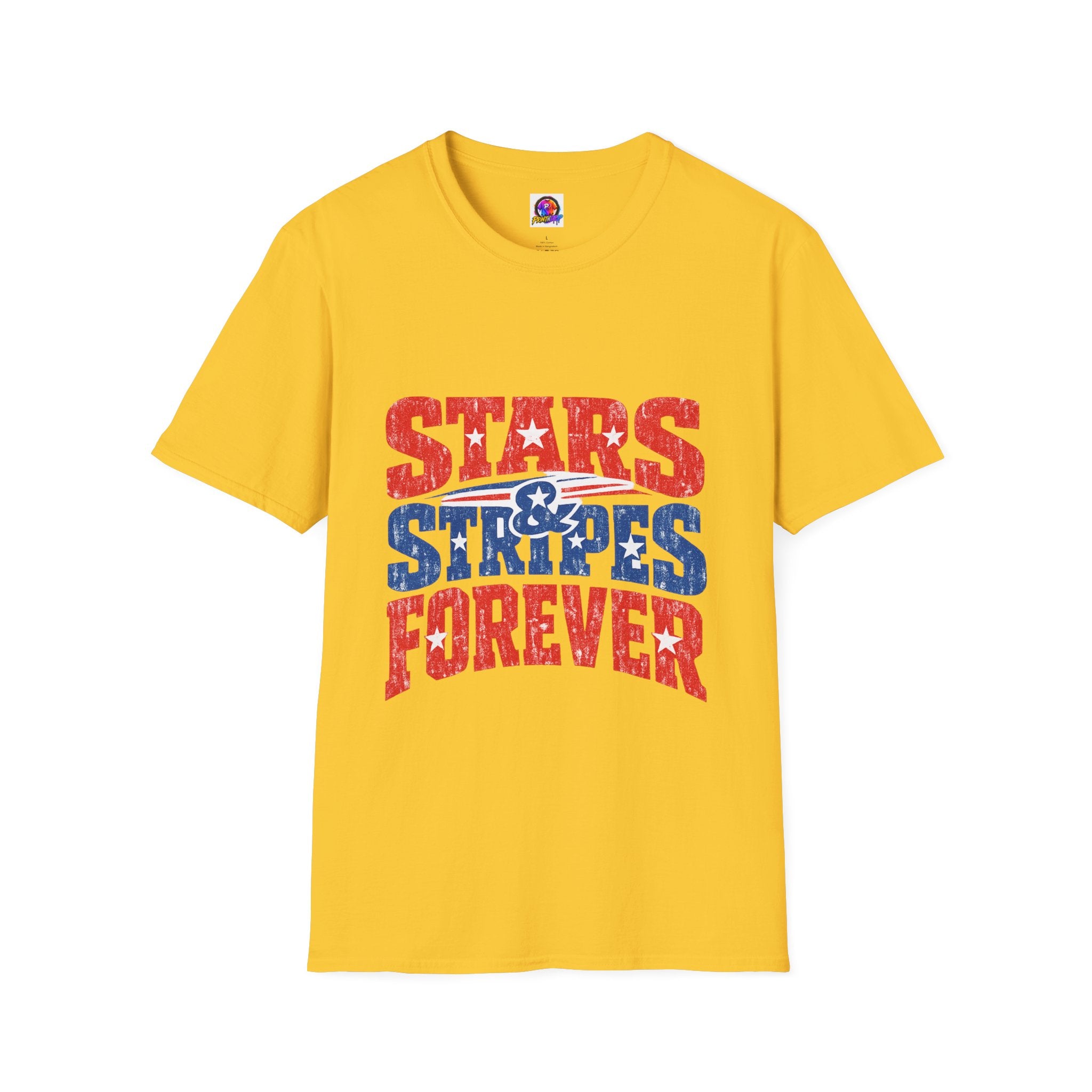USA Stars & Stripes Forever T-Shirt — Patriotic Red White Blue Graphic Tee
