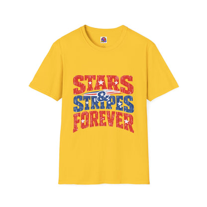 USA Stars & Stripes Forever T-Shirt — Patriotic Red White Blue Graphic Tee