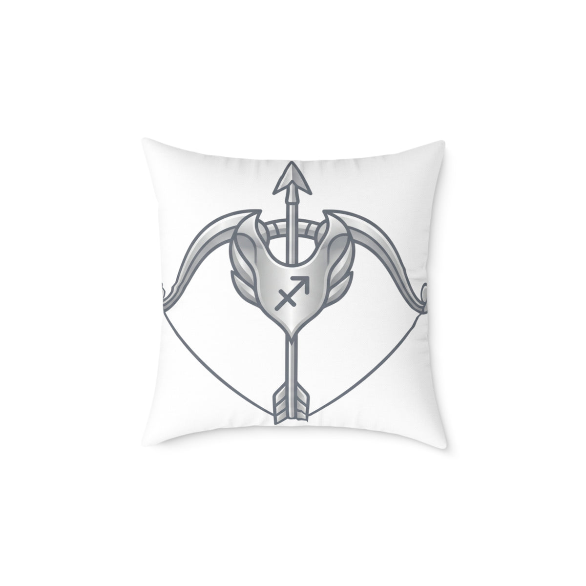 Sagittarius Zodiac Arrow Astrological Square Poly Canvas Pillow