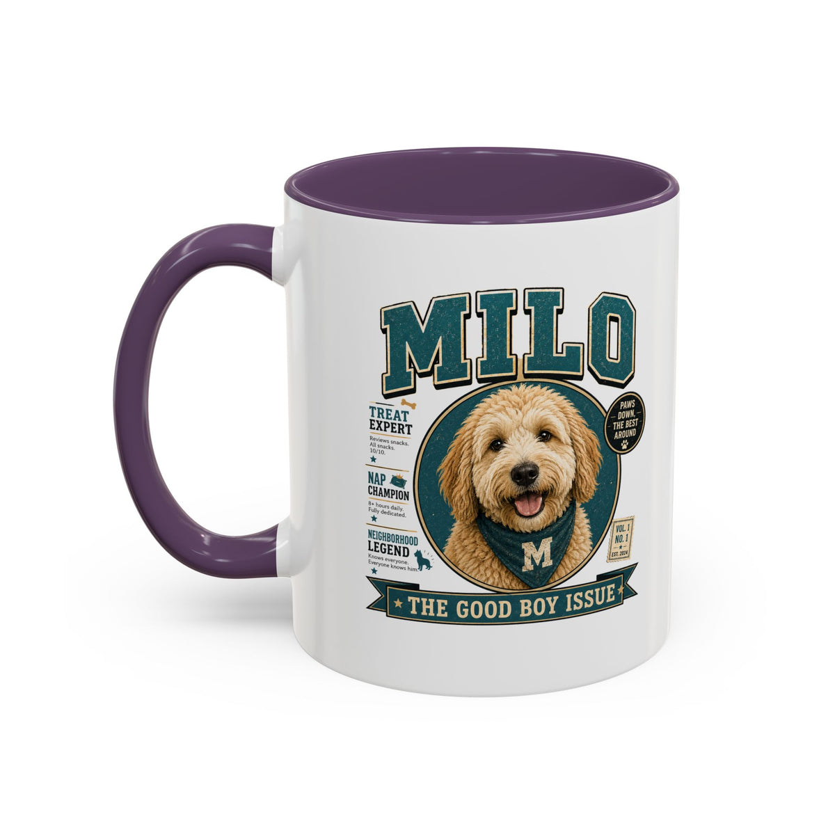 Milo Bailey Dog Dad Mom Milo Dog Coffee Mug — 'The Good Boy Issue' Accent