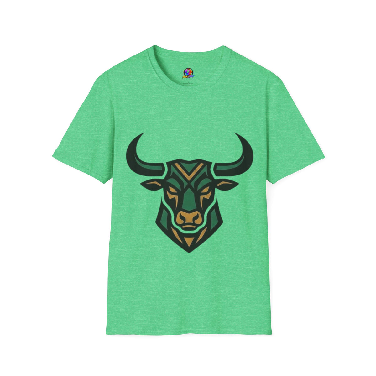 Taurus Bull Head T-Shirt — Geometric Tribal Bull Graphic Tee