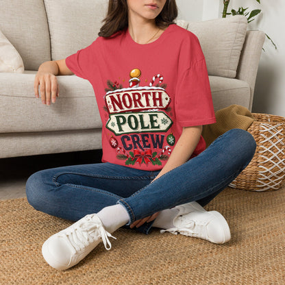 T-Shirt — North Pole Crew Christmas Holiday Graphic Tee