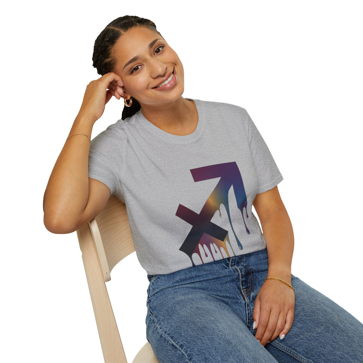 Sagittarius Drip T-Shirt — Gradient Astrological Arrow Tee
