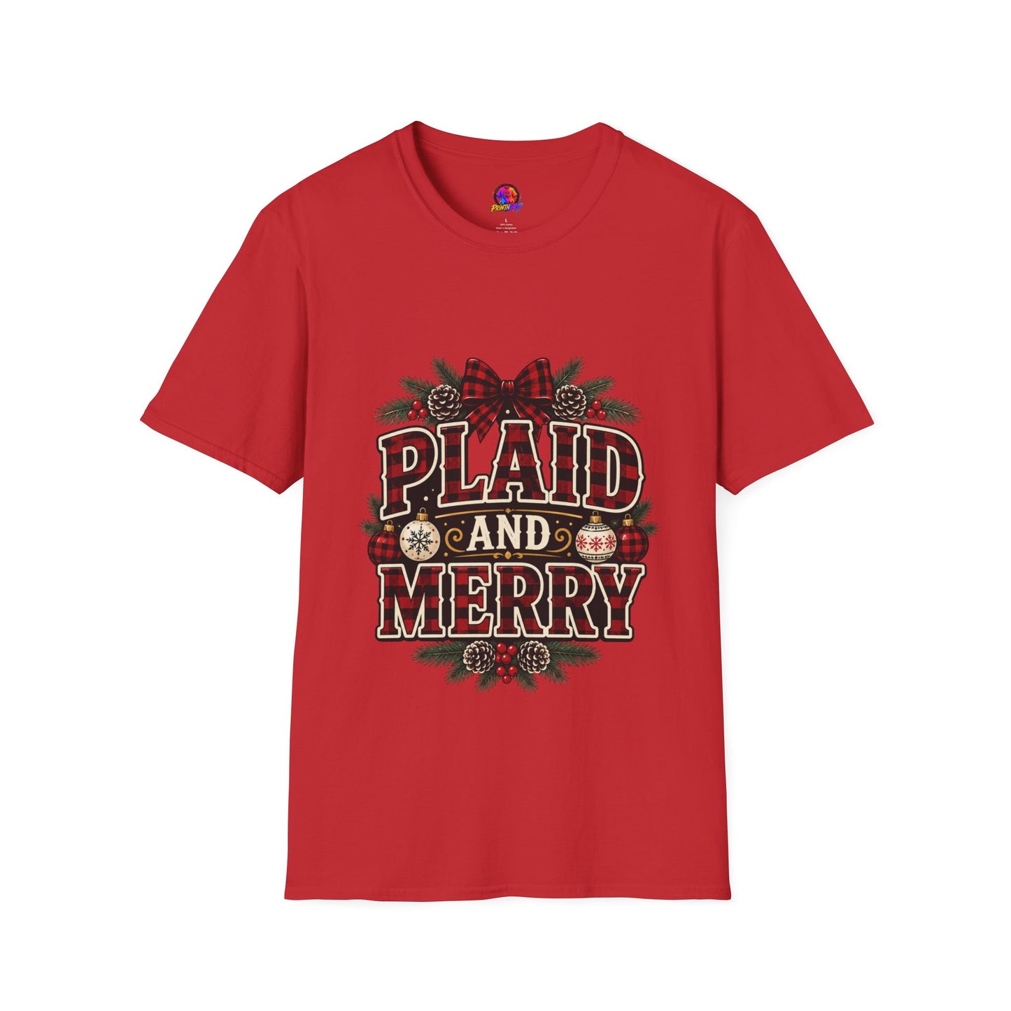 Plaid and Merry Christmas T-Shirt