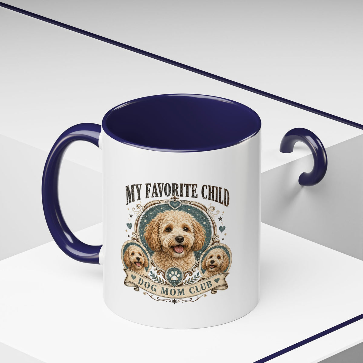 Milo Bailey Dog Dad Mom Dog Mom Coffee Mug – “My Favorite Child” Cute Paw Print Accent Mug