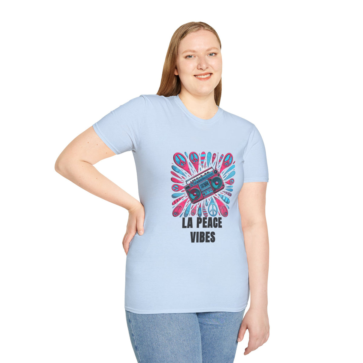 La Peace Vibes T-Shirt — Retro Boombox Peace Sign Graphic Tee - Trending Now - August 2026