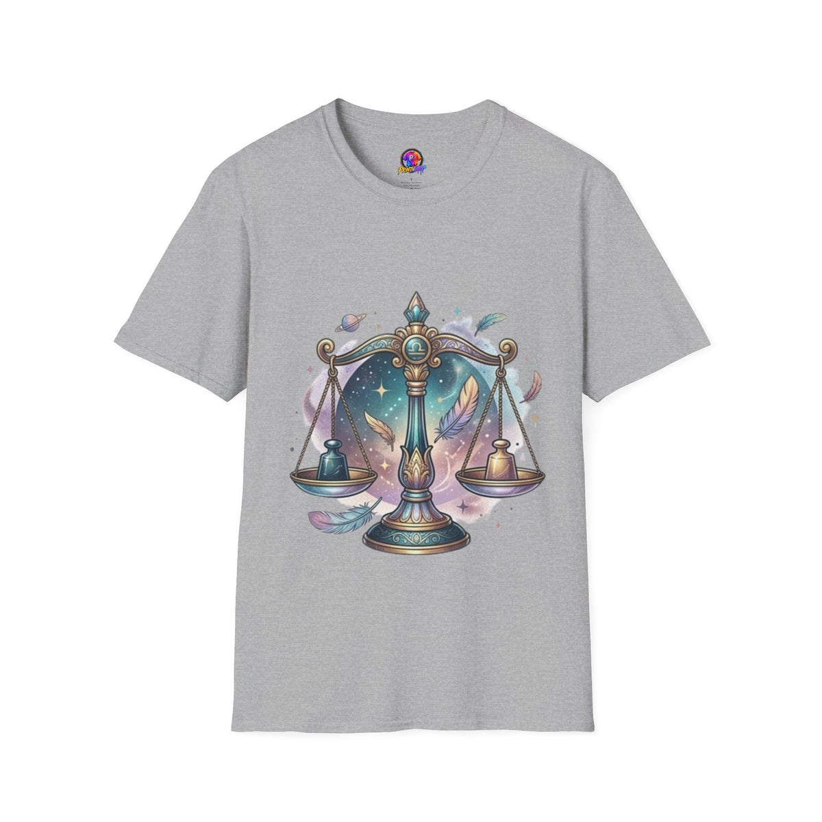 Libra Scales Zodiac T-Shirt — Celestial Astrology Graphic Tee