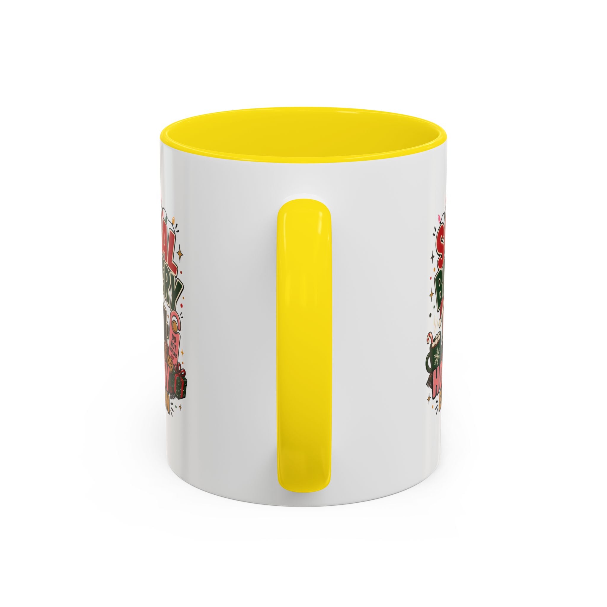 Modern Day Christmas Holiday Coffee Mug - "Social Battery: Holiday Edition" Accent Mug