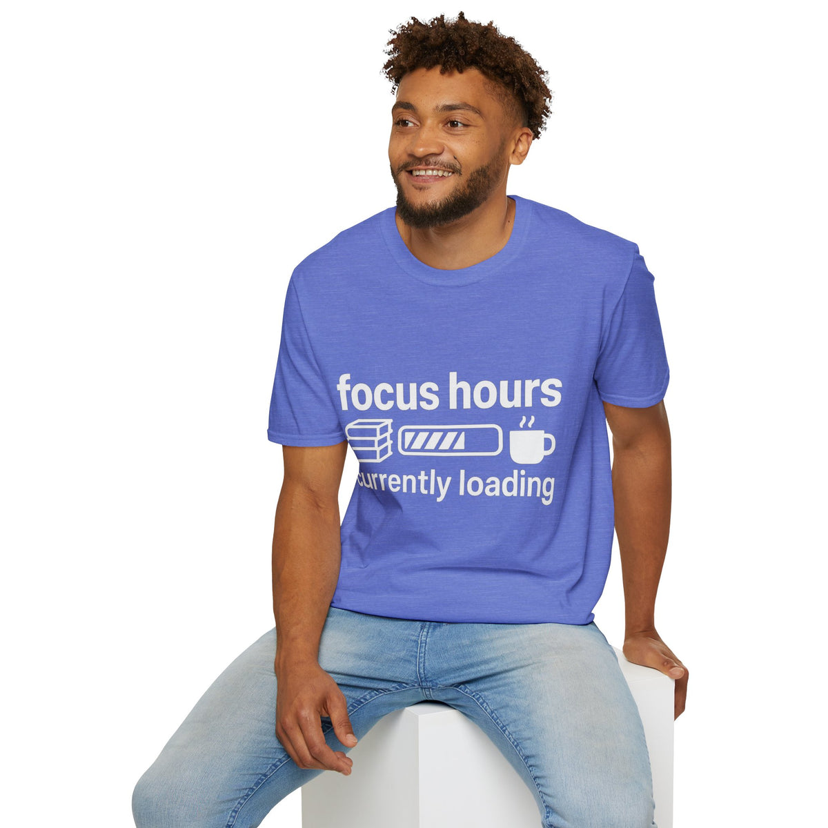 Focus Hours T-Shirt — "Focus Hours Currently Loading" Graphic Tee for Productivity & Remote Work - Trending Now - August 2026 Trends - Everyday T-Shirt