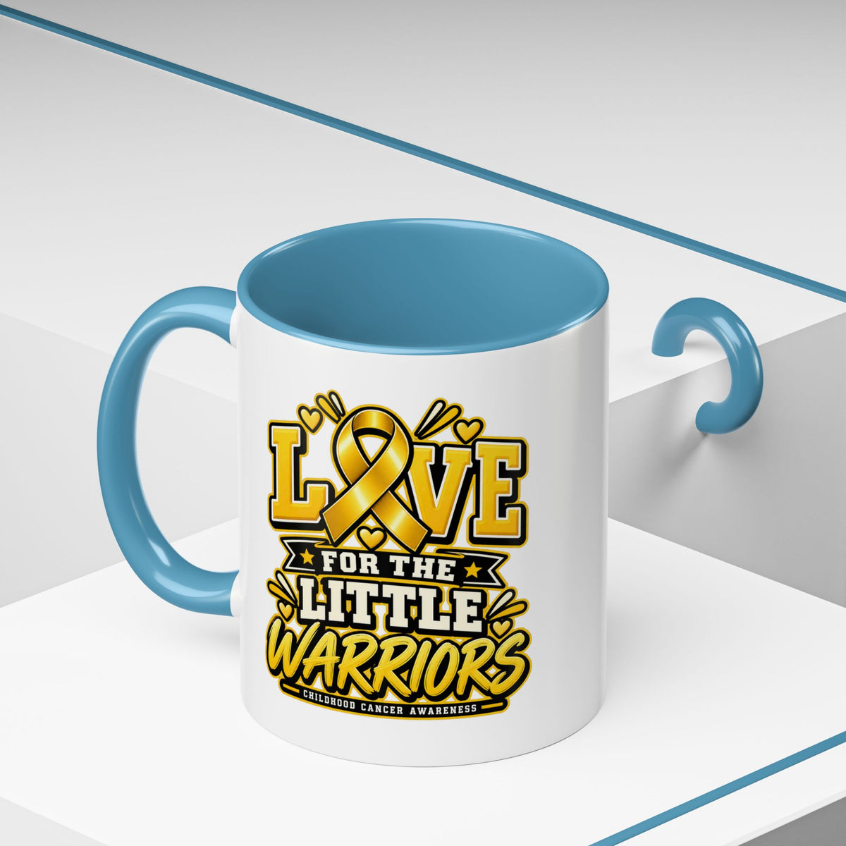 Coffee Mug — "Love for the Little Warriors" Childhood Cancer Awareness Accent Mug