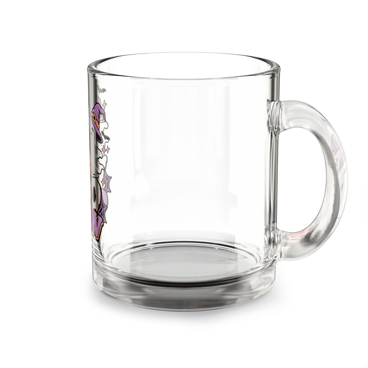 Boo Crew Glass Mug — Halloween Ghosts & Pumpkin 10oz