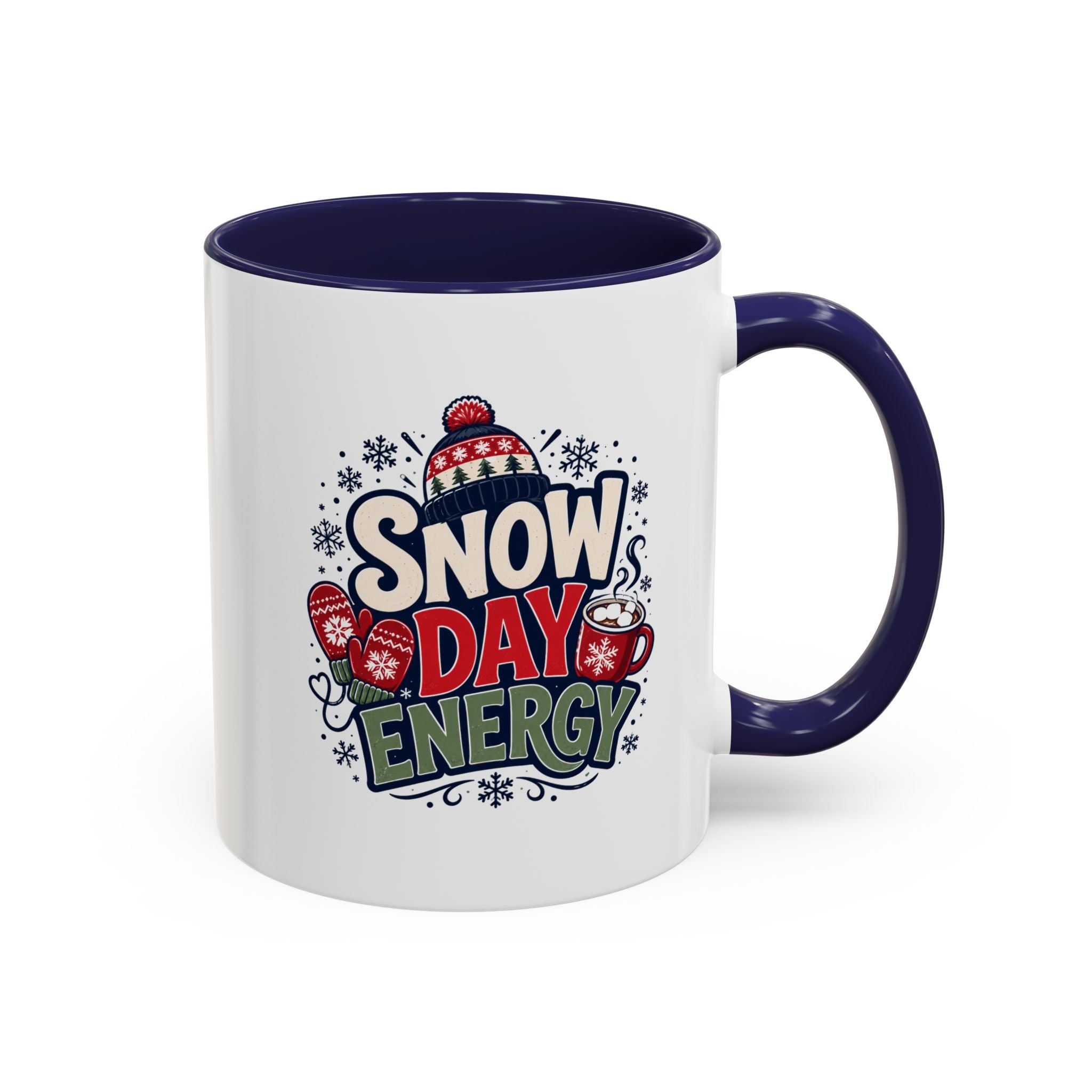 Snow Day Energy Coffee Mug — Winter Hot Cocoa Holiday Drinkware
