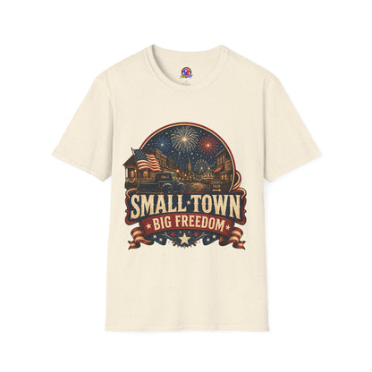 Small Town Big Freedom T-Shirt — Patriotic 4th of July Fireworks Tee